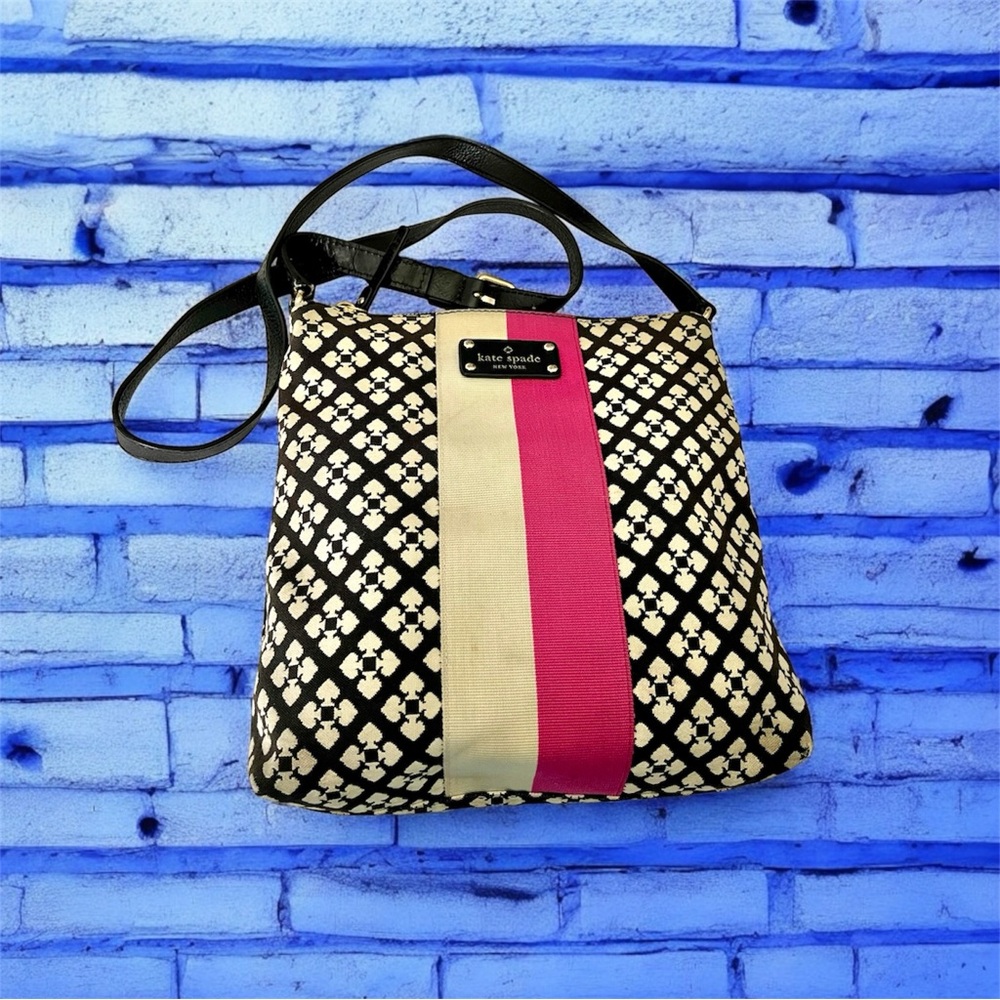 Kate Spade Black and Pink Geometric Crossbody Bag
